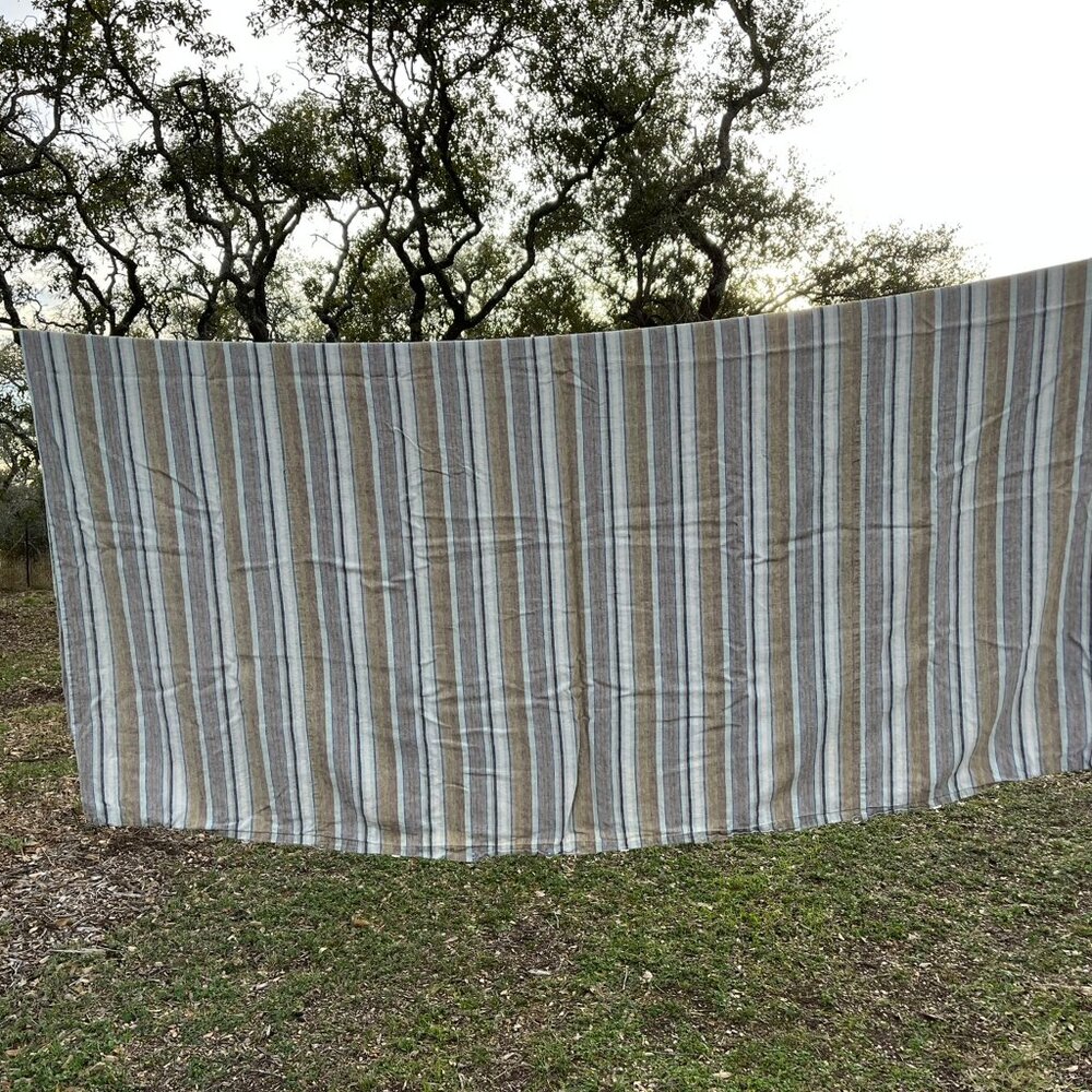 Pine Cone Hill 100% Linen Stripe Duvet Cover 96x84 in. (Queen/Oversized Queen) - Picture 7 of 7